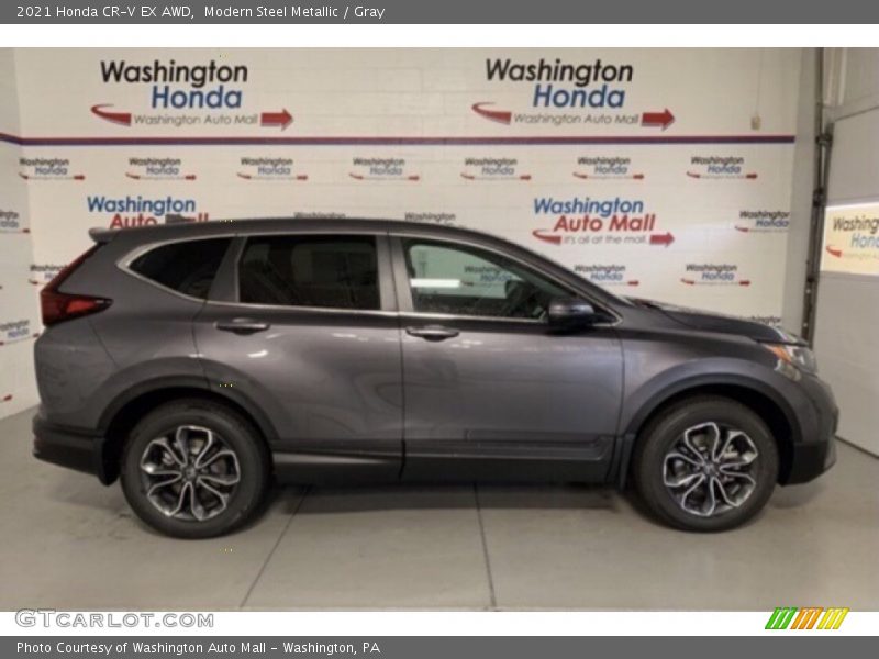 Modern Steel Metallic / Gray 2021 Honda CR-V EX AWD