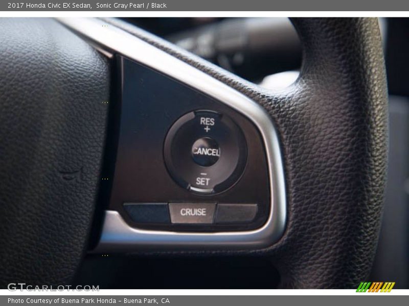 Sonic Gray Pearl / Black 2017 Honda Civic EX Sedan