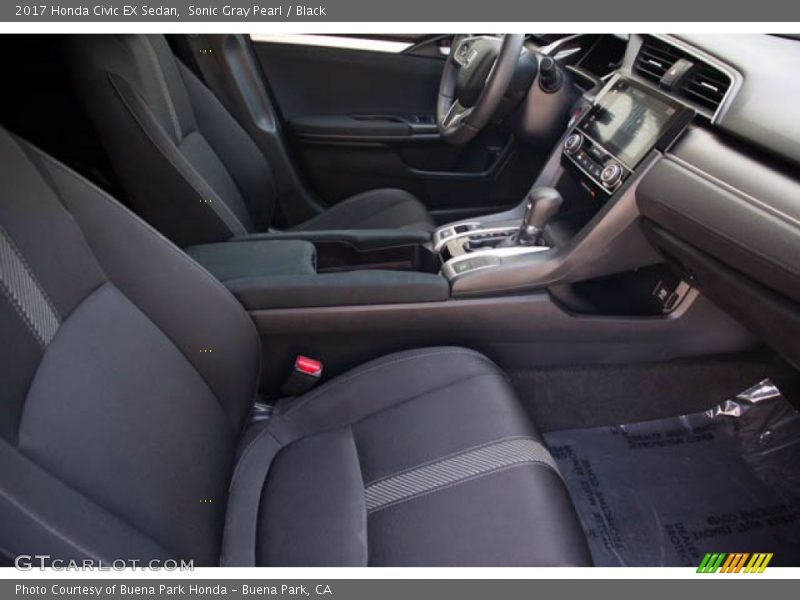 Sonic Gray Pearl / Black 2017 Honda Civic EX Sedan