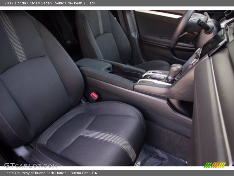 Sonic Gray Pearl / Black 2017 Honda Civic EX Sedan