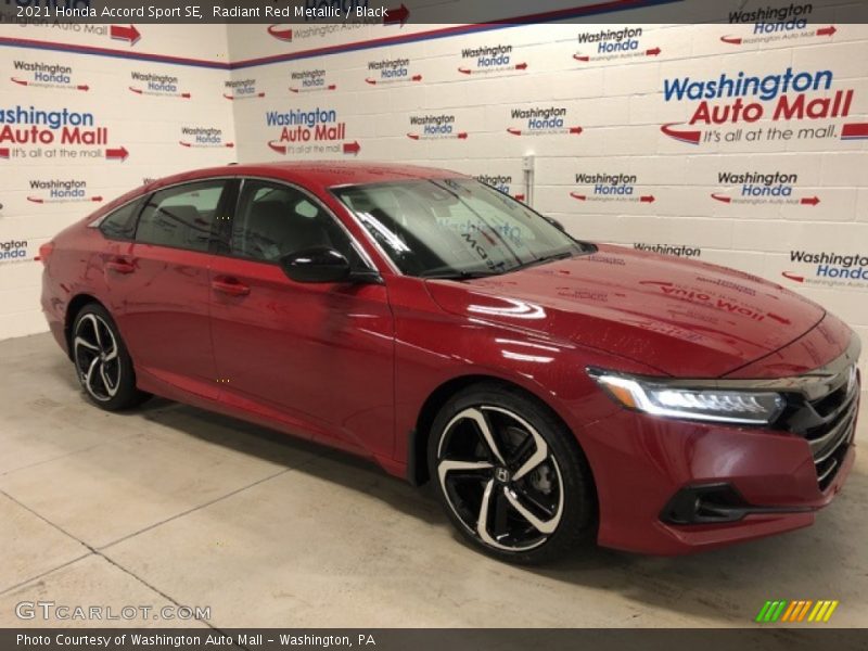 Radiant Red Metallic / Black 2021 Honda Accord Sport SE