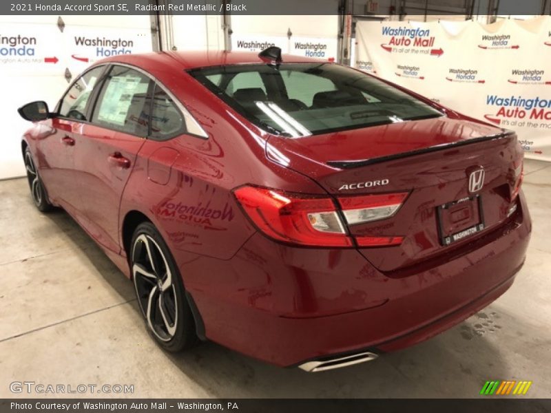 Radiant Red Metallic / Black 2021 Honda Accord Sport SE