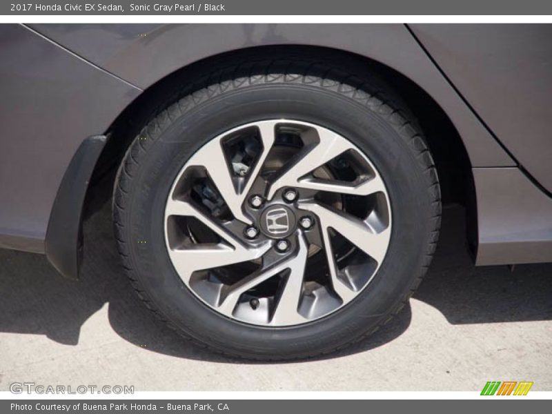 Sonic Gray Pearl / Black 2017 Honda Civic EX Sedan