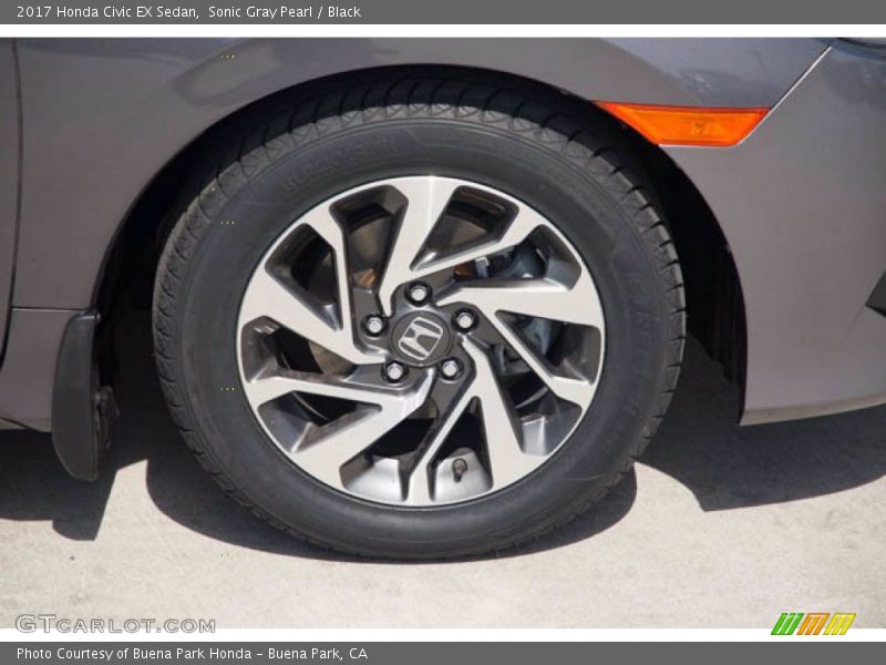 Sonic Gray Pearl / Black 2017 Honda Civic EX Sedan