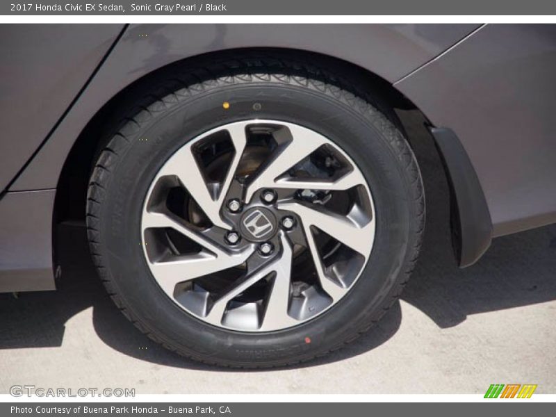 Sonic Gray Pearl / Black 2017 Honda Civic EX Sedan