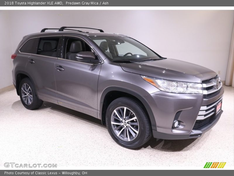 Predawn Gray Mica / Ash 2018 Toyota Highlander XLE AWD