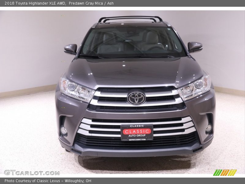 Predawn Gray Mica / Ash 2018 Toyota Highlander XLE AWD
