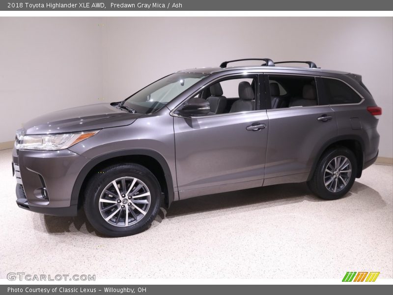 Predawn Gray Mica / Ash 2018 Toyota Highlander XLE AWD