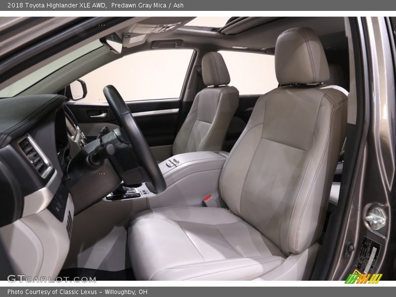 Predawn Gray Mica / Ash 2018 Toyota Highlander XLE AWD