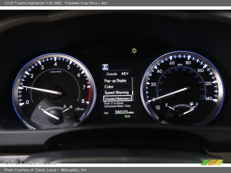 Predawn Gray Mica / Ash 2018 Toyota Highlander XLE AWD
