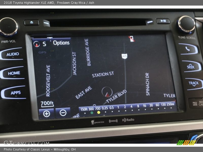 Predawn Gray Mica / Ash 2018 Toyota Highlander XLE AWD