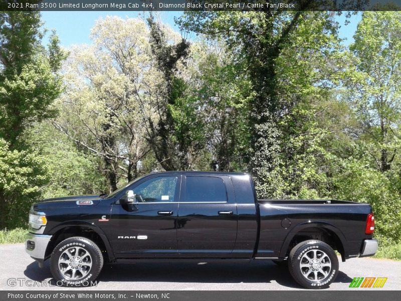  2021 3500 Limited Longhorn Mega Cab 4x4 Diamond Black Crystal Pearl