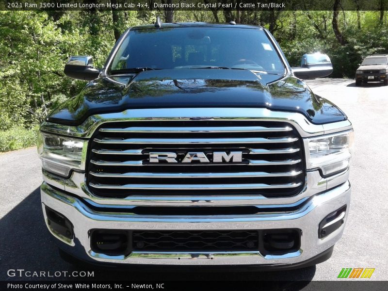 Diamond Black Crystal Pearl / Cattle Tan/Black 2021 Ram 3500 Limited Longhorn Mega Cab 4x4