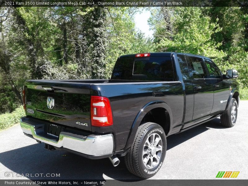 Diamond Black Crystal Pearl / Cattle Tan/Black 2021 Ram 3500 Limited Longhorn Mega Cab 4x4