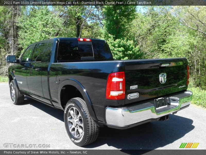 Diamond Black Crystal Pearl / Cattle Tan/Black 2021 Ram 3500 Limited Longhorn Mega Cab 4x4
