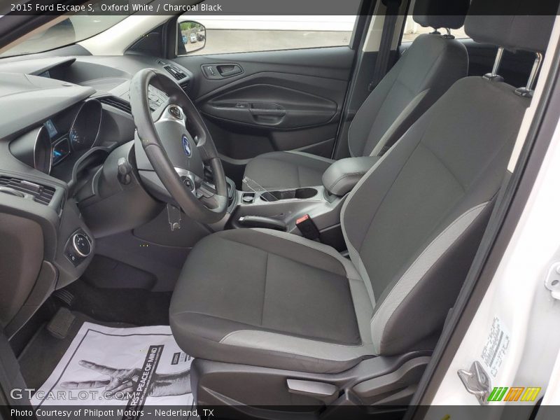 Oxford White / Charcoal Black 2015 Ford Escape S