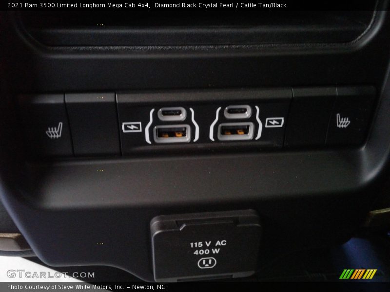 Diamond Black Crystal Pearl / Cattle Tan/Black 2021 Ram 3500 Limited Longhorn Mega Cab 4x4