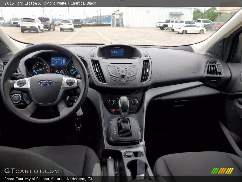 Oxford White / Charcoal Black 2015 Ford Escape S
