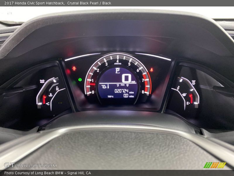 Crystal Black Pearl / Black 2017 Honda Civic Sport Hatchback