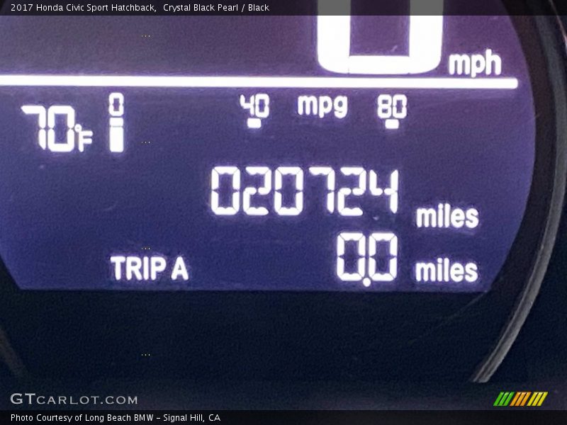 Crystal Black Pearl / Black 2017 Honda Civic Sport Hatchback