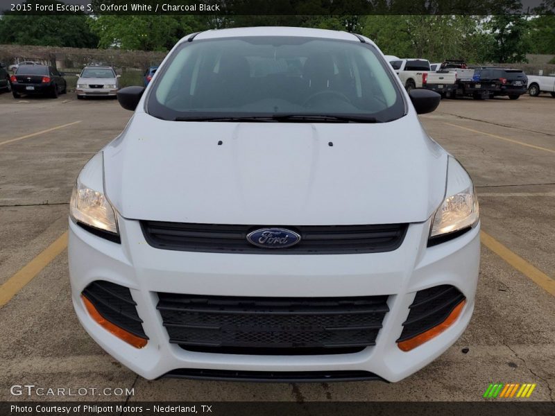 Oxford White / Charcoal Black 2015 Ford Escape S