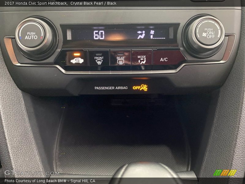 Crystal Black Pearl / Black 2017 Honda Civic Sport Hatchback
