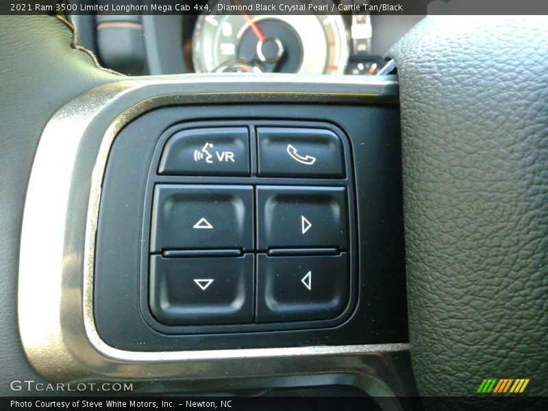 Diamond Black Crystal Pearl / Cattle Tan/Black 2021 Ram 3500 Limited Longhorn Mega Cab 4x4
