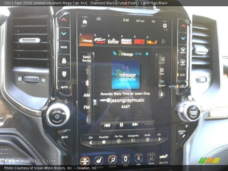 Diamond Black Crystal Pearl / Cattle Tan/Black 2021 Ram 3500 Limited Longhorn Mega Cab 4x4