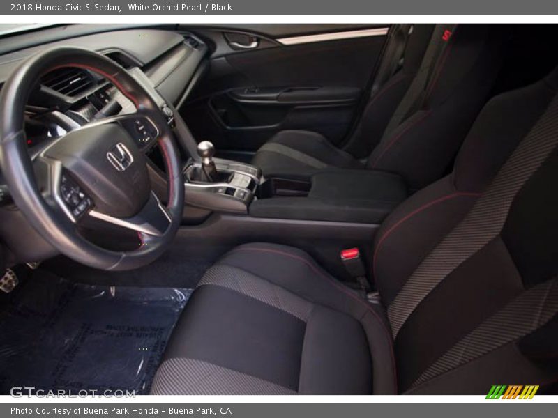 White Orchid Pearl / Black 2018 Honda Civic Si Sedan