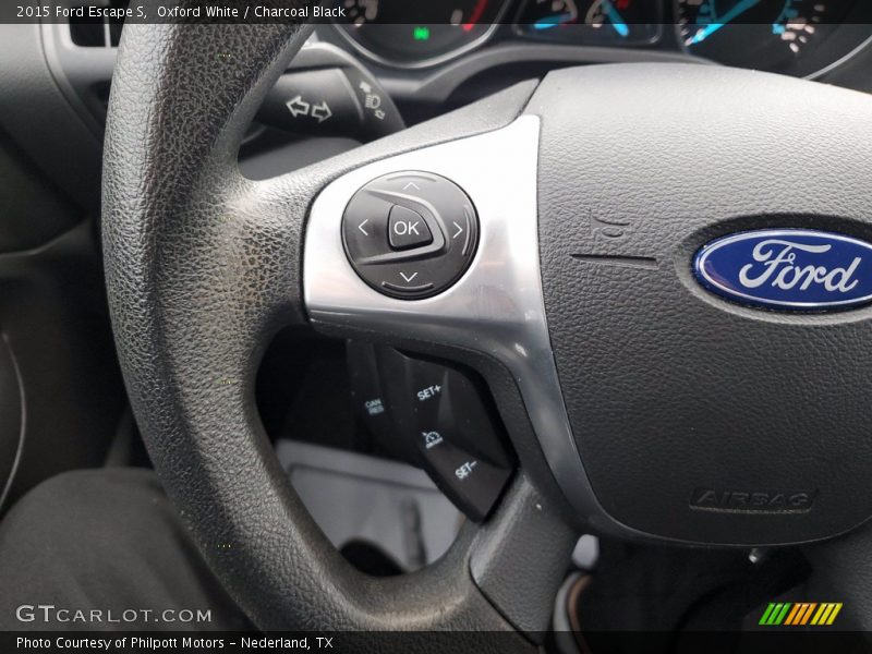 Oxford White / Charcoal Black 2015 Ford Escape S