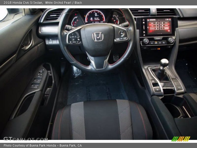 White Orchid Pearl / Black 2018 Honda Civic Si Sedan