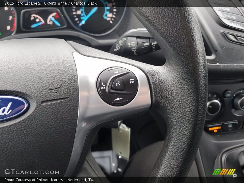 Oxford White / Charcoal Black 2015 Ford Escape S