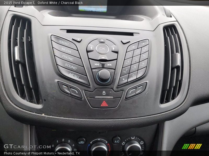 Oxford White / Charcoal Black 2015 Ford Escape S