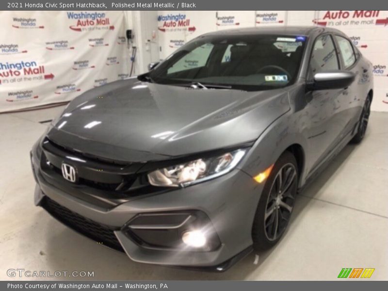 Polished Metal Metallic / Black 2021 Honda Civic Sport Hatchback