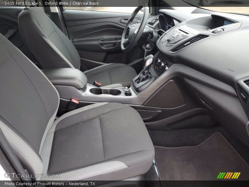 Oxford White / Charcoal Black 2015 Ford Escape S