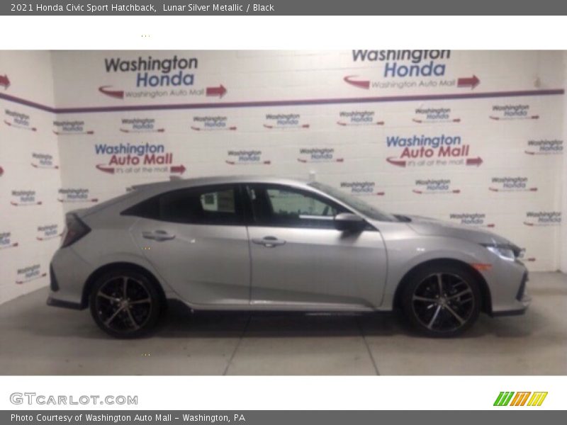 Lunar Silver Metallic / Black 2021 Honda Civic Sport Hatchback