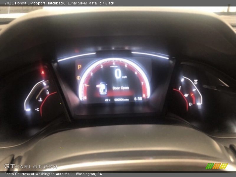 Lunar Silver Metallic / Black 2021 Honda Civic Sport Hatchback