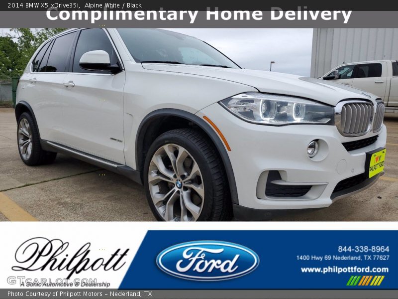 Alpine White / Black 2014 BMW X5 xDrive35i