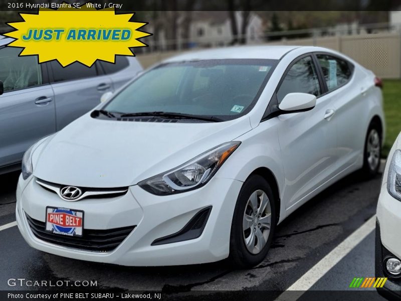 White / Gray 2016 Hyundai Elantra SE