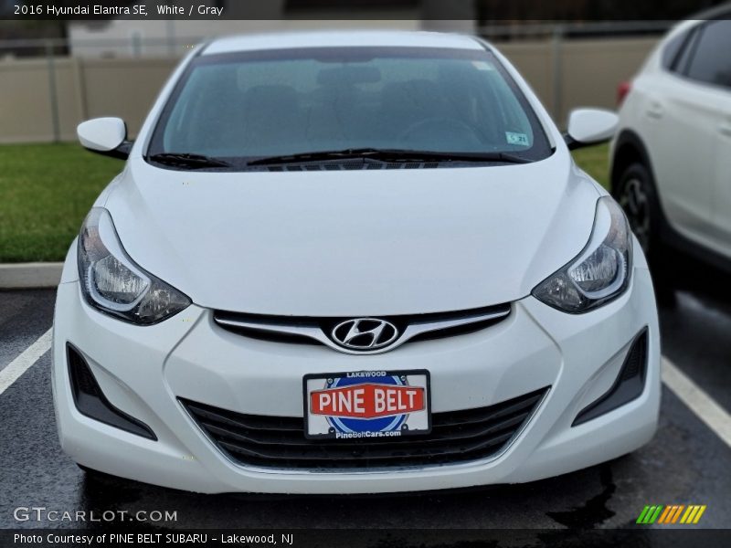 White / Gray 2016 Hyundai Elantra SE