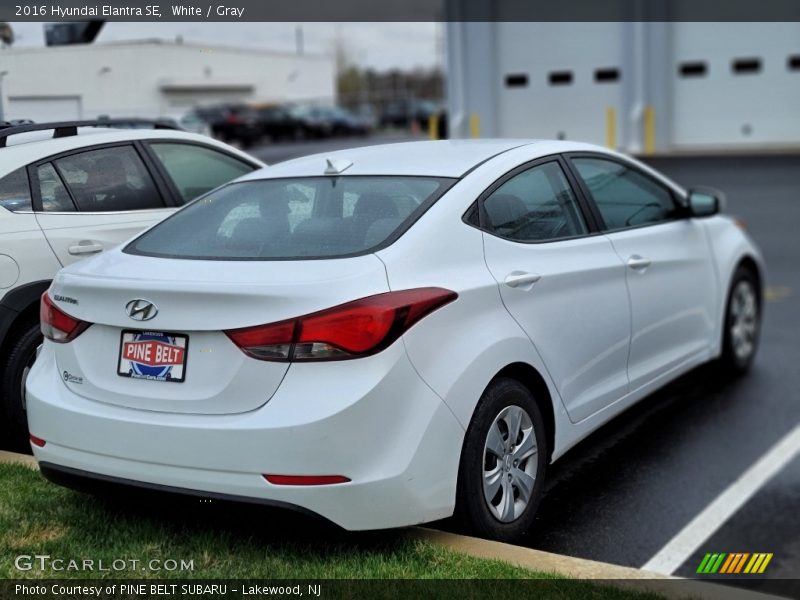 White / Gray 2016 Hyundai Elantra SE