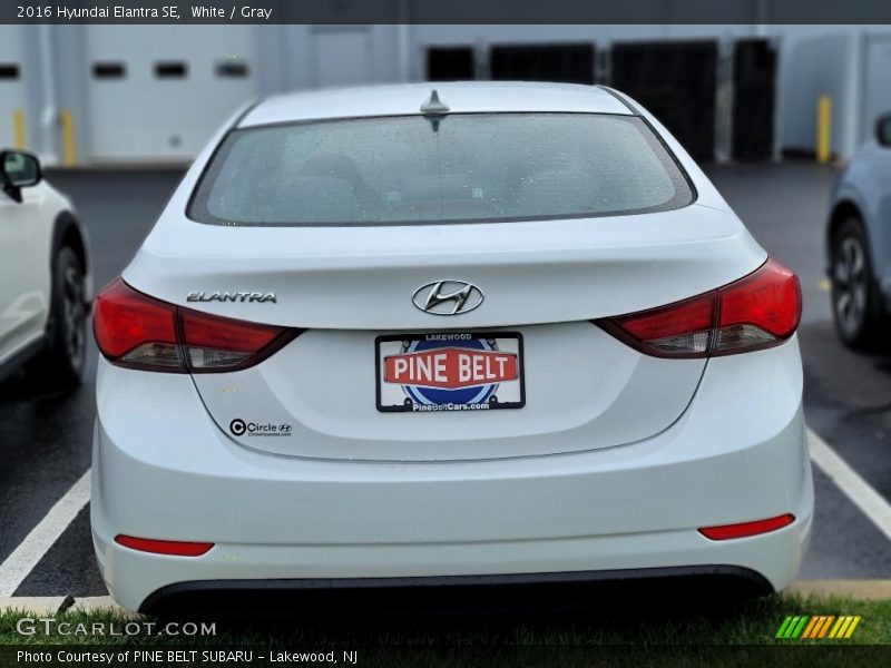 White / Gray 2016 Hyundai Elantra SE