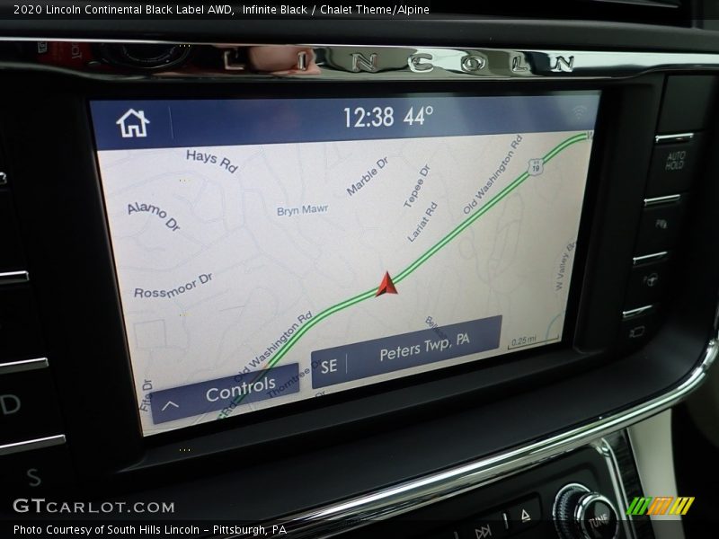 Navigation of 2020 Continental Black Label AWD
