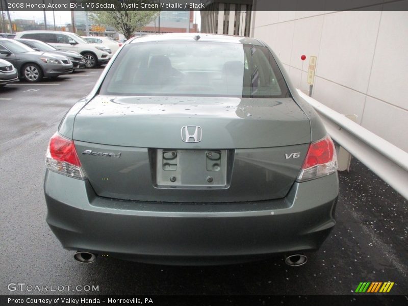 Mystic Green Metallic / Black 2008 Honda Accord EX-L V6 Sedan