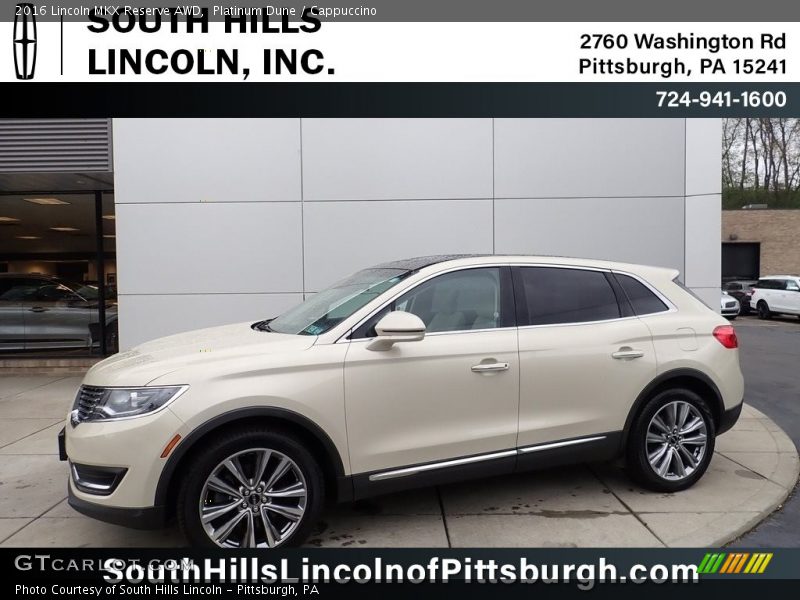 Platinum Dune / Cappuccino 2016 Lincoln MKX Reserve AWD