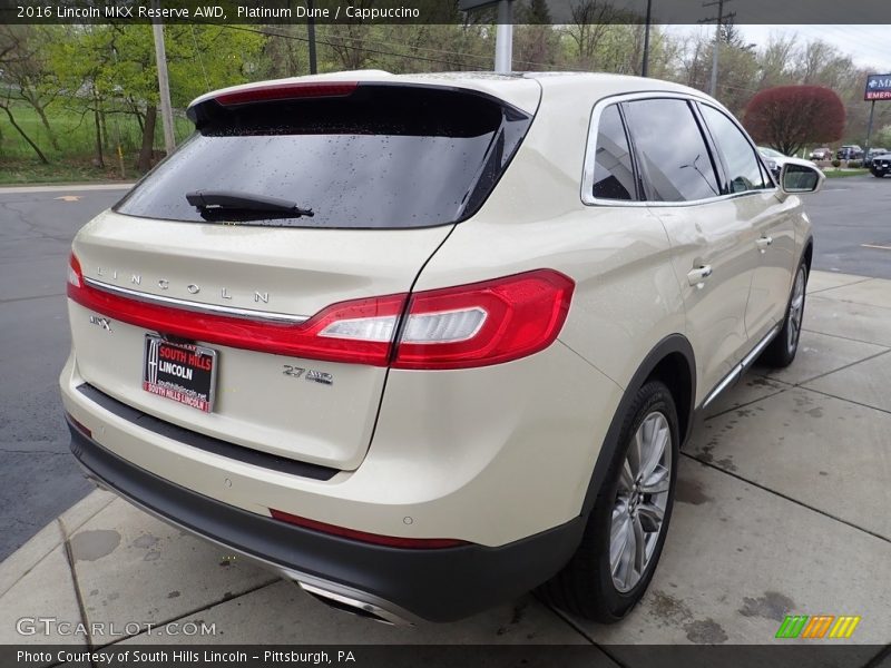 Platinum Dune / Cappuccino 2016 Lincoln MKX Reserve AWD
