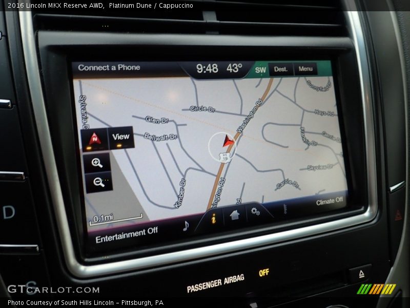 Navigation of 2016 MKX Reserve AWD