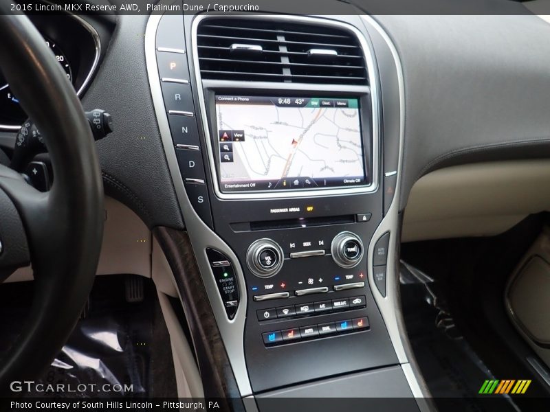 Controls of 2016 MKX Reserve AWD