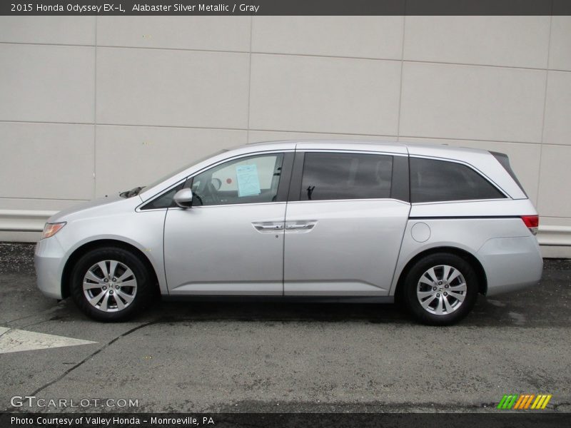 Alabaster Silver Metallic / Gray 2015 Honda Odyssey EX-L