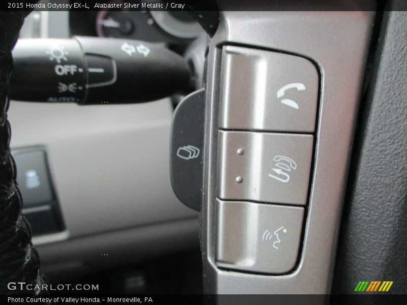 Alabaster Silver Metallic / Gray 2015 Honda Odyssey EX-L
